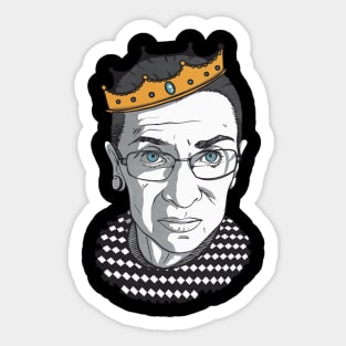 Ruth bader crown Sticker